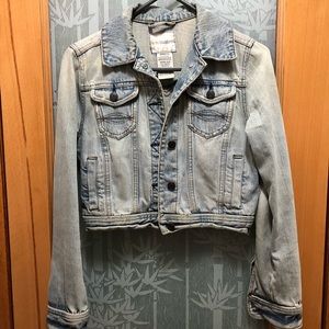 No Boundaries Cropped Denim Jacket
